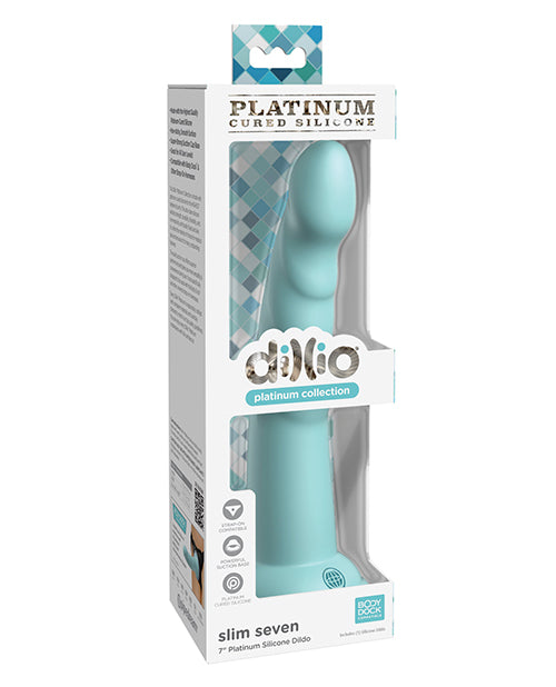 Pipedream Products 538714 Dillio Platinum 7" Slim Seven Silicone Dildo, Teal