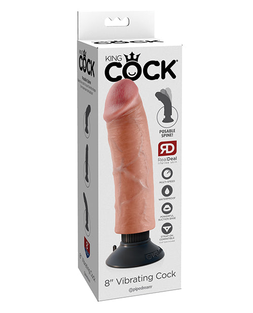 Pipedream Products 540321 King Cock 8" Vibrating Cock, Ivory