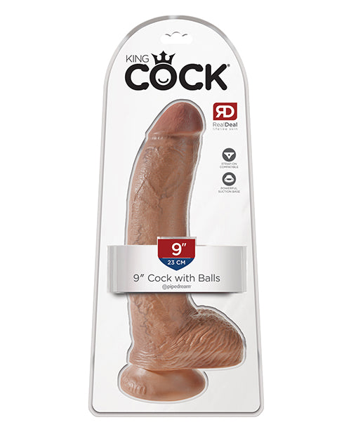 Pipedream Products 550822 King Cock 9" Cock w/Balls, Tan, Vibrating