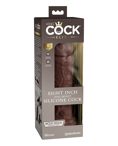 Pipedream Products 577229 King Cock Elite 8" Dual Density Silicone Cock, Brown