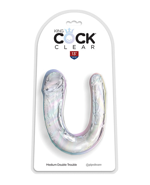 Pipedream Products PD5786-20 King Cock Clear Medium Double Trouble Dildo