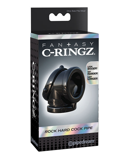 Pipedream Products 592123 Fantasy C-Ringz Rock Hard Cock Pipe, Black TPR
