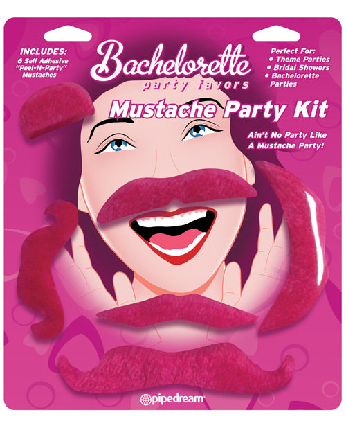 Pipedream Products 660211 Mustache Party Kit, 6 Count