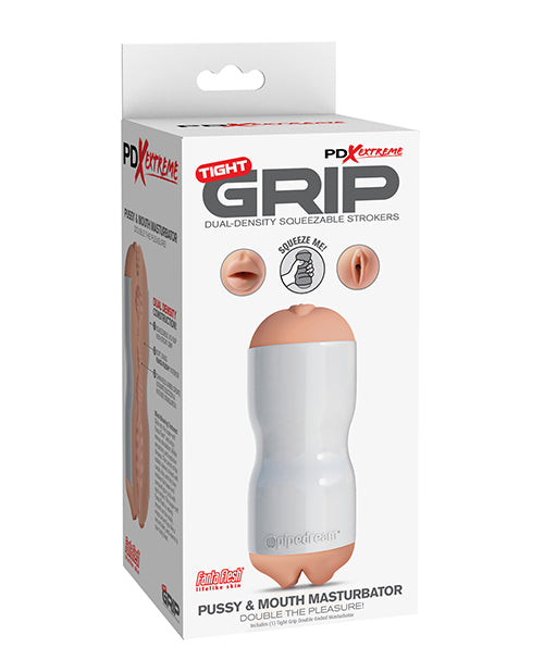 Pipedream Extreme Toyz Tight Grip Dual Density Squeezable Stroker, Ivory