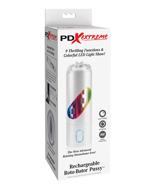 Pipedream RD295 Rechargeable Roto-Bator Masturbator, Rotating, Clear, TPR