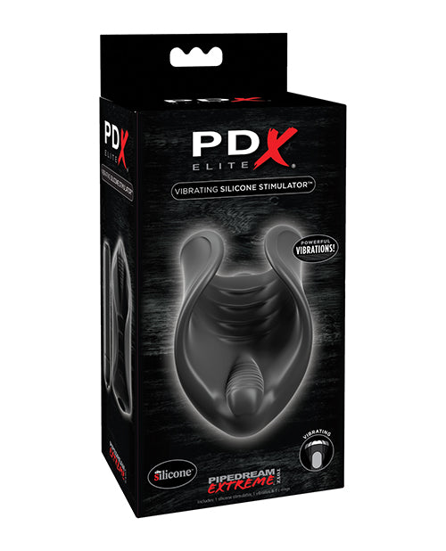 PDX Brands RD500 Extreme Elite Vibrating Silicone Stimulator, Black