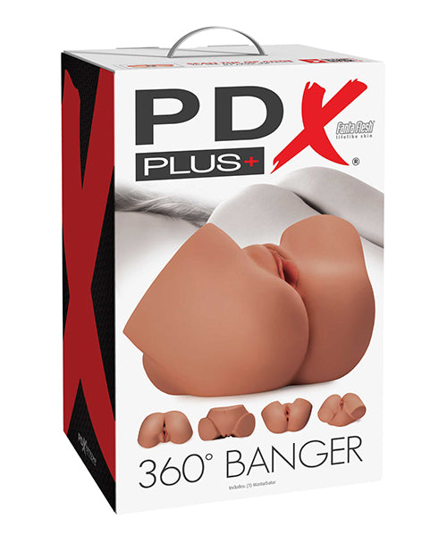PDX Brands RD619-22 360 Banger Masturbator, Brown TPE