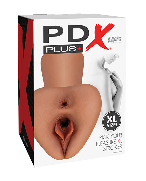 PDX Brands RD62529 Pick Your Pleasure XL Stroker, Brown TPR