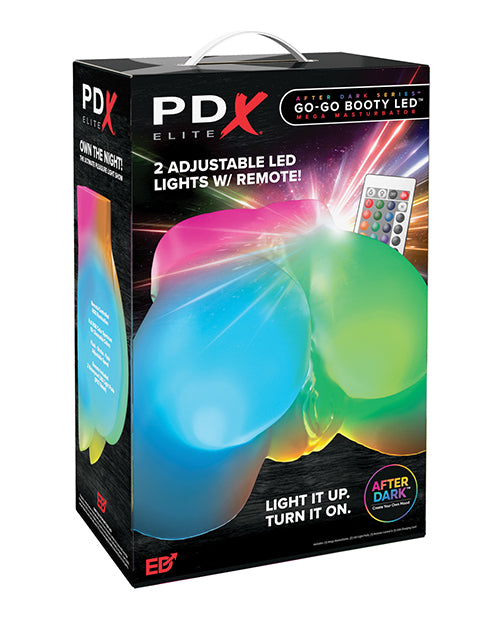 PDX Elite Go-Go Booty LED Mega Masturbator - Frosted