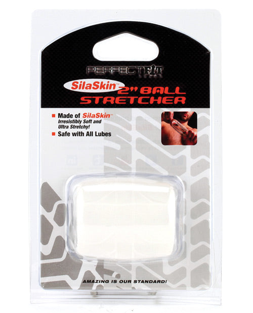 Perfect Fit SilaSkin Ball Stretcher, Opaque White – Body-Safe & Stretchy