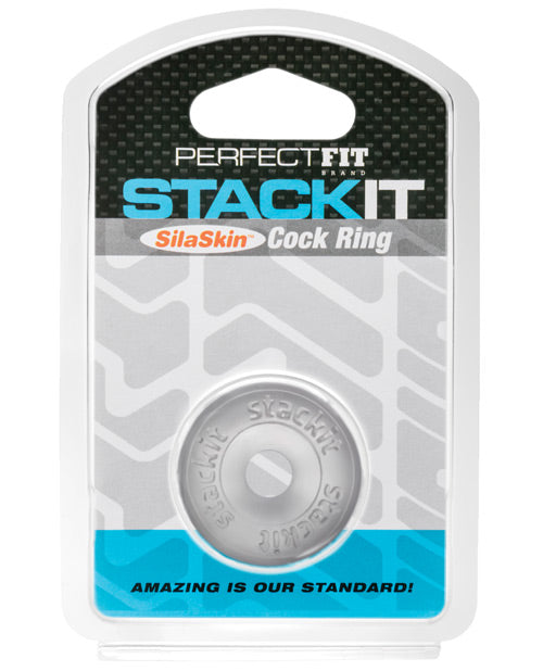 Perfect Fit Brand Stackit SilaSkin Cock Ring, Clear – Ultra-Soft & Stackable