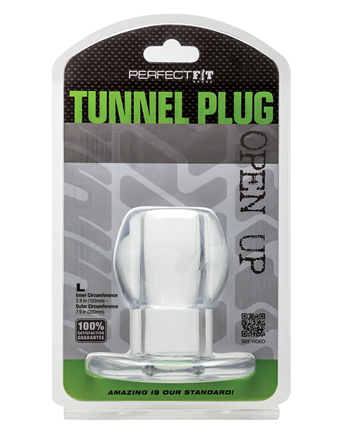Perfect Fit Brand HP-03C Tunnel Plug Large, Clear Silicone/TPR