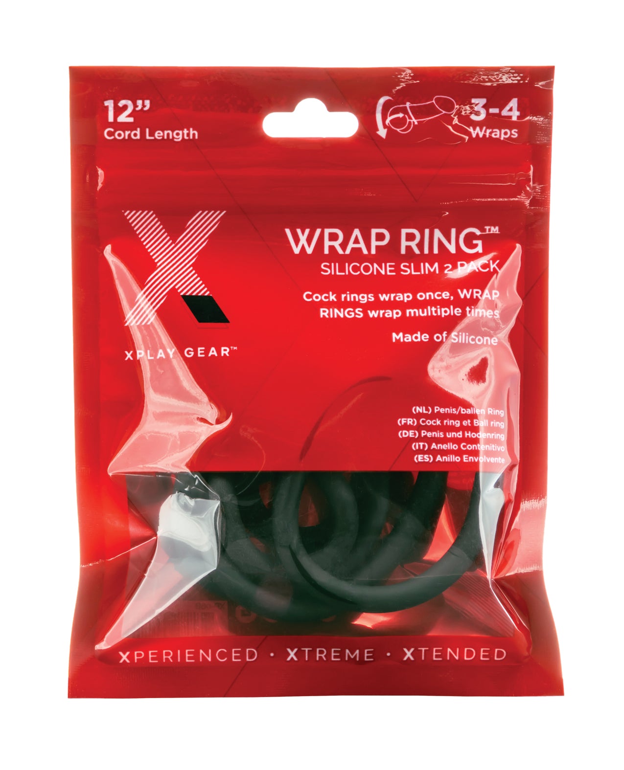 Perfect Fit Brand XP-06B Silicone 12" Slim Wrap Ring, Blue Pack of 2