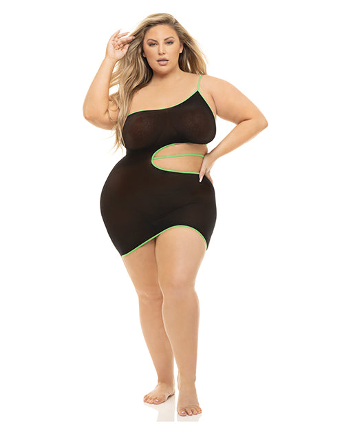 Pink Lipstick 25118X-BLKG OS All You Need Cut Out Dress, Black Nylon