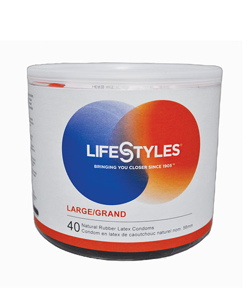 Paradise Marketing 813356000071 Lifestyles Large Condoms - 40 Count, 56mm