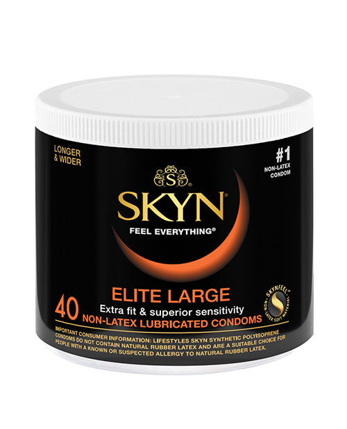 SKYN Elite Large Condoms, Ultra-Thin Non-Latex Polyisoprene, 40 Count