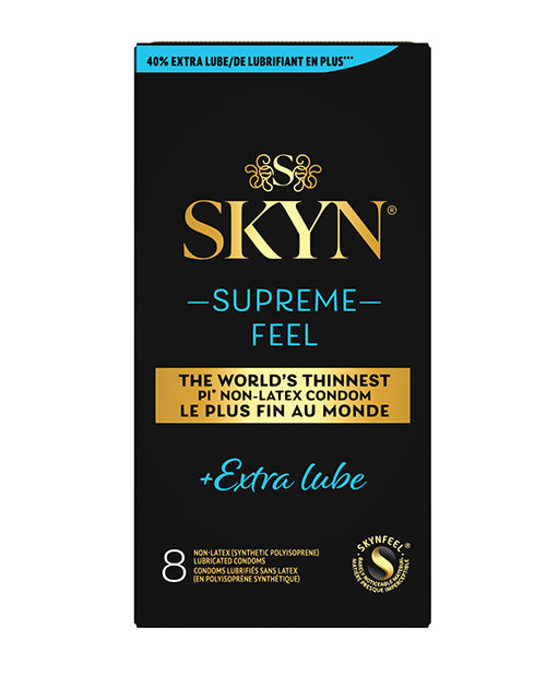 Lifestyles SKYN 0227 Supreme Feel Condoms, Extra Lube, Polyisoprene, 8 Count