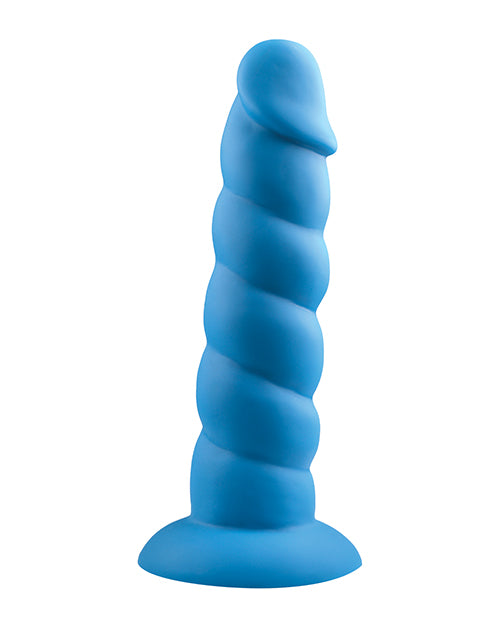 Rock Candy Toys RC-SDAD7-101-B Suga Daddy 7" Silicone Dildo - Blue