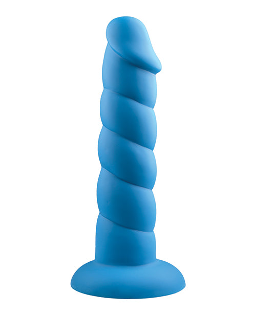 Rock Candy Suga Daddy 8" Silicone Dildo, 1.75" Diameter, Blue