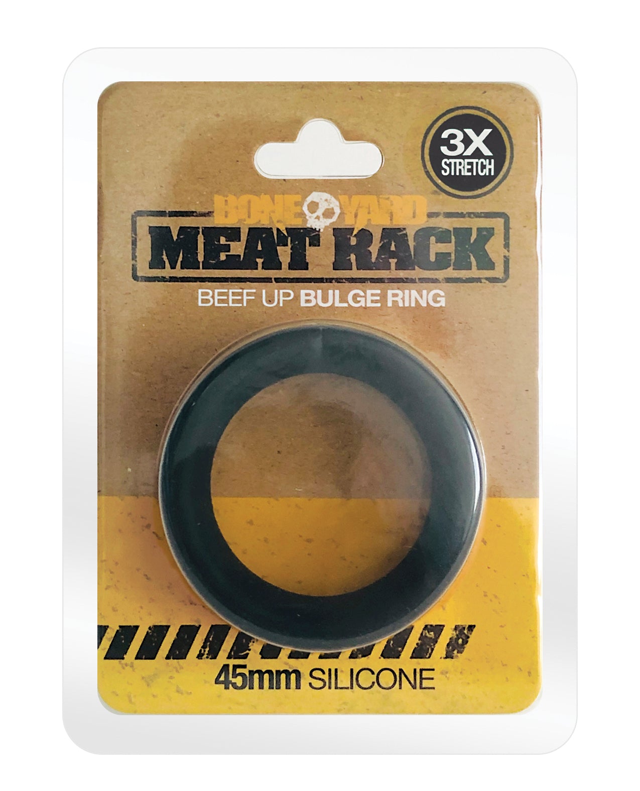 Rascal Video LLC BY0320 Boneyard Meat Rack Cock Ring, Black Silicone