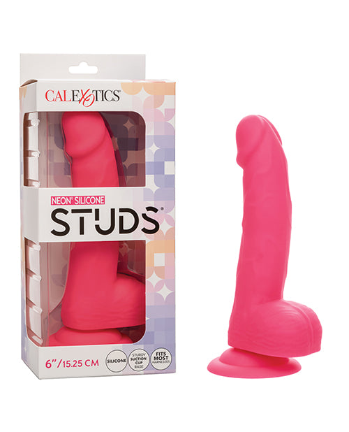 California Exotic Novelties SE-0252-02-3 Silicone Studs Dildo, 6" Pink
