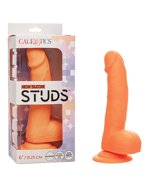 California Exotic Novelties SE-0252-04-3 Silicone Studs Dildo, 6-Inch Orange