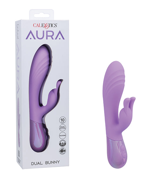 California Exotic Novelties Aura Dual Bunny Vibrator - Purple