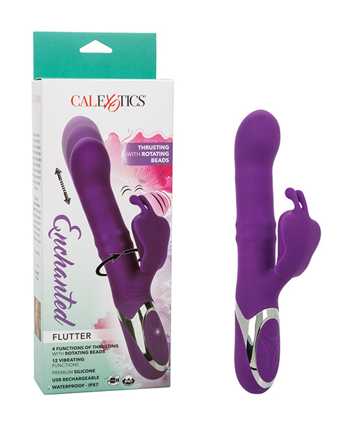 California Exotic Novelties SE-0649 Enchanted Flutter Vibrator, Purple, IPX7
