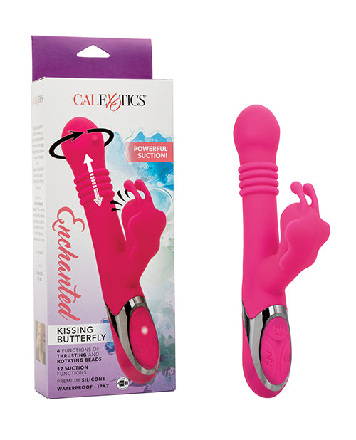 California Exotic Novelties Enchanted Kissing Butterfly Vibrator, Pink