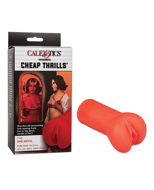 California Exotic Novelties SE-0883-95-3 She-Devil Stroker, Red, 5.5"
