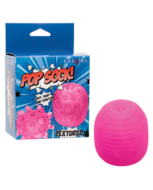California Exotic Novelties SE-0936-10-3 Pop Sock! Textured Masturbator, Pink