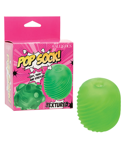 California Exotic Novelties SE-0936-15-3 Pop Sock! Textured Masturbator, Green