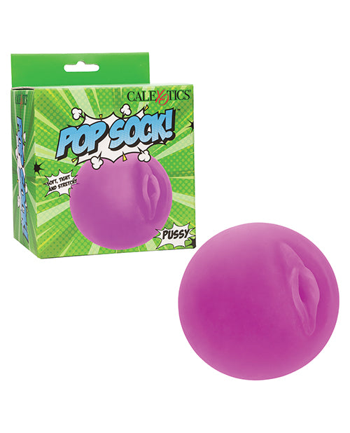 California Exotic Novelties Pop Sock Pussy Ball Masturbator, Purple TPE