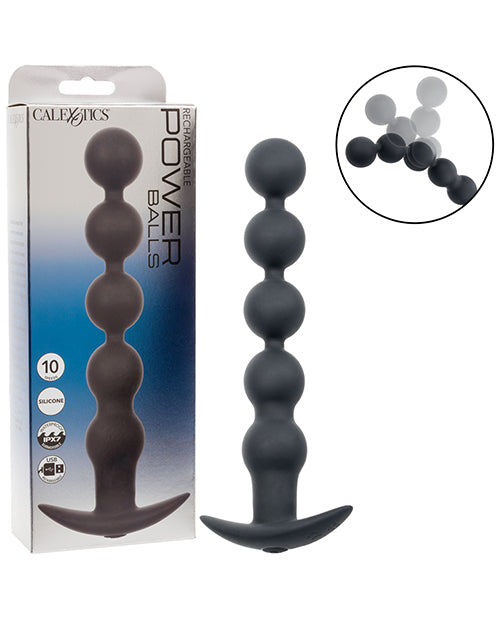 California Exotic Novelties Rechargeable Power Balls, 5-Bead, 10 Speeds, IPX7