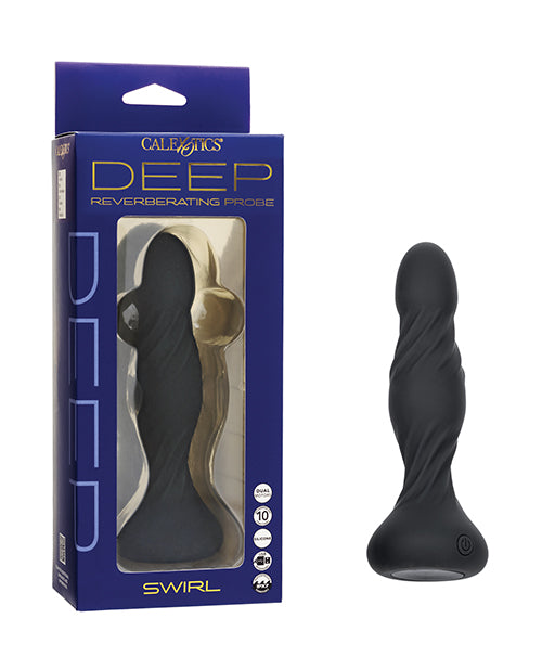 California Exotic Novelties SE-1235-15-3 Deep Swirl Navy Vibrator, 10 Functions