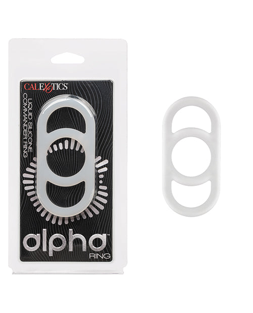 California Exotic Novelties Alpha Liquid Silicone Commander Ring, White