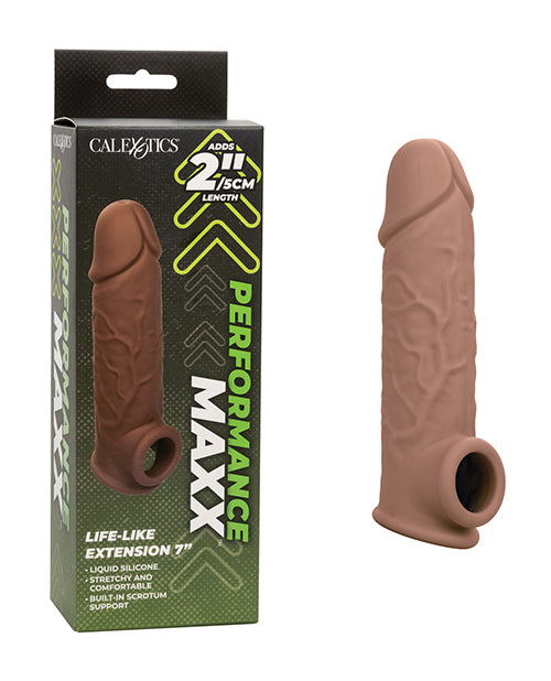 California Exotic Novelties SE-1633-10-3 Life-Like Extension, 7" Brown