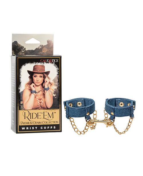 California Exotic Novelties SE-2708-30-3 Ride 'Em Denim Wrist Cuffs