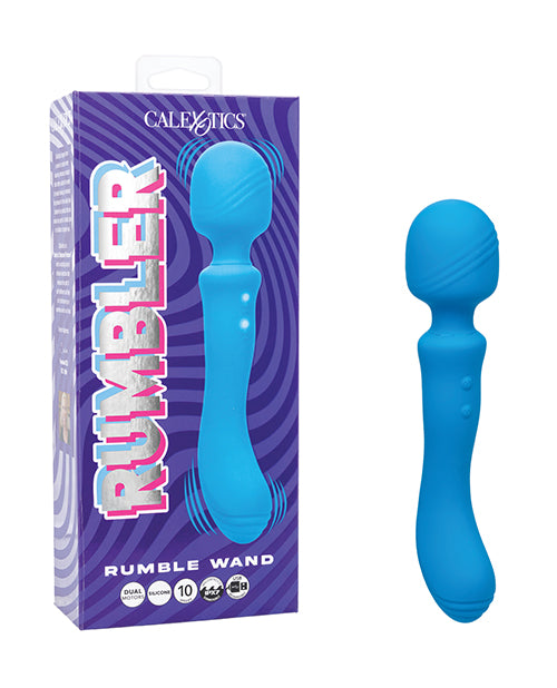 California Exotic Novelties Rumbler Rumble Wand, Blue – 10-Speed, Dual-Ended