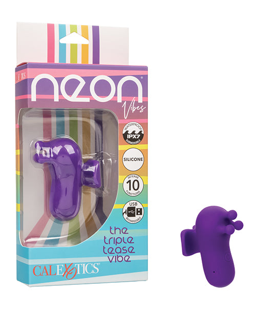California Exotic Novelties Neon Vibes The Triple Tease Vibe - Purple