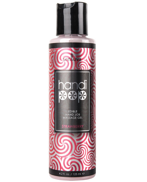 Sensuva VL 484 Handipop Hand Job Massage Gel, Strawberry, 4.2 oz