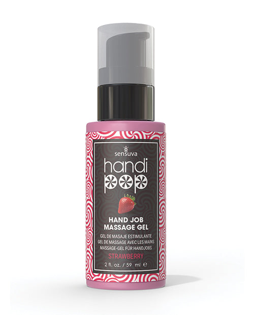 Sensuva VL384 HandiPop Hand Job Massage Gel, 2 oz Strawberry