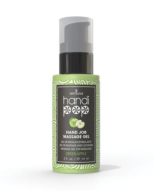 Sensuva VL388 Handipop Hand Job Massage Gel, 2 oz Green Apple