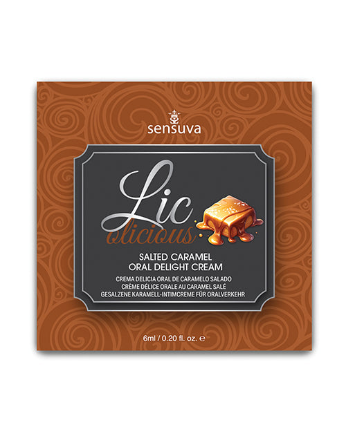 Sensuva VL466 Lic O Licious Oral Delight Cream, Salted Caramel, 6ml
