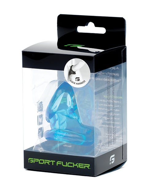 665, Inc 10846 Sport Fucker Cock Harness, Ice Blue TPR