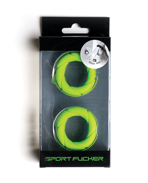 665, Inc 23141 Sport Fucker Ready Rings, Green, Silicone