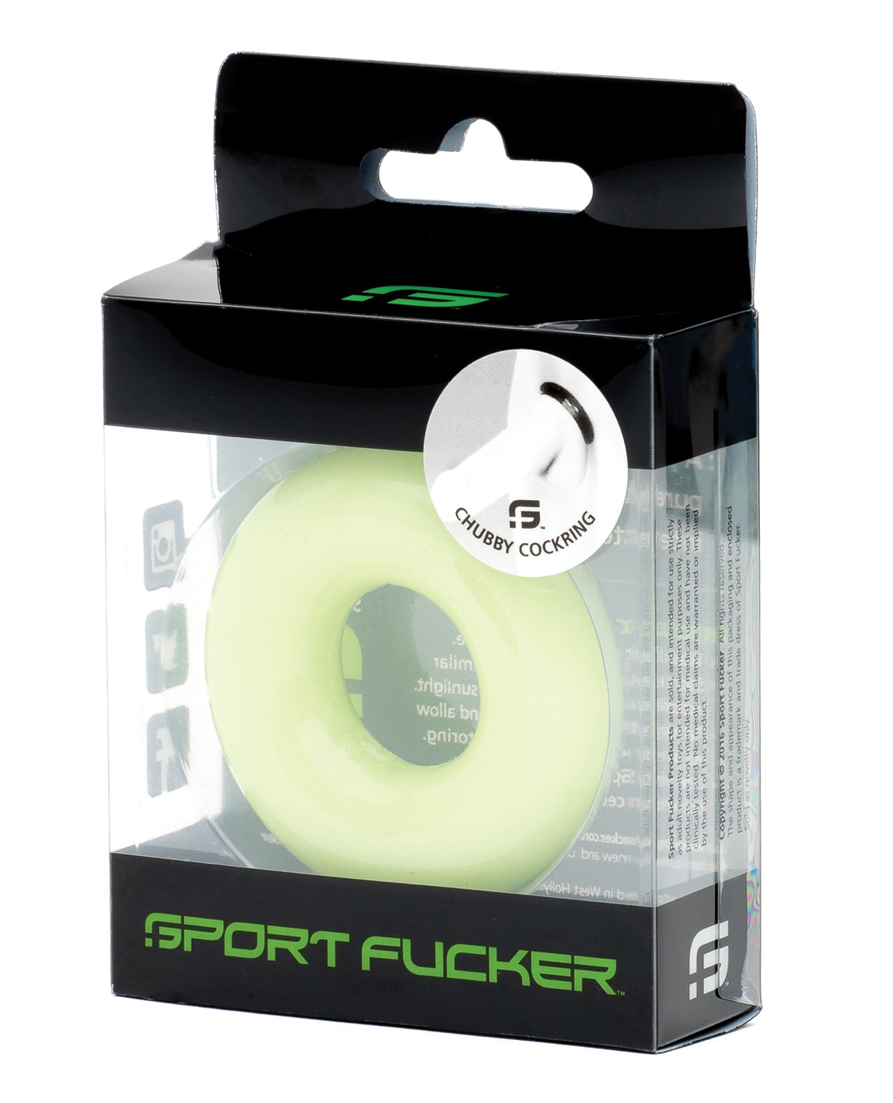 665, Inc 9667 Sport Fucker Chubby Cockring - Glow, TPR