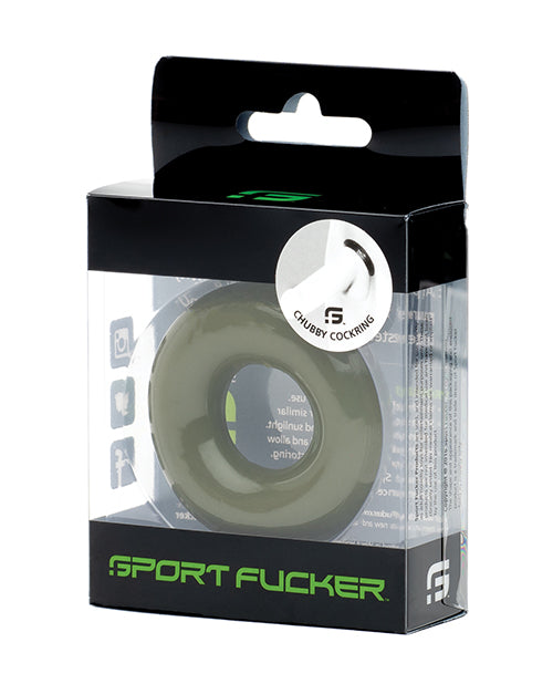 665, Inc 9669 Sport Fucker Chubby Cockring, Army Green, TPR, Stretches 5x