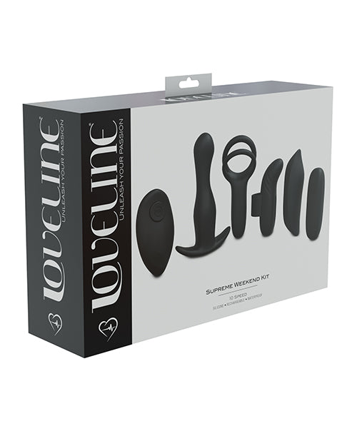 Shots LoveLine Supreme Weekend Kit, Black – 5-Piece Rechargeable Set