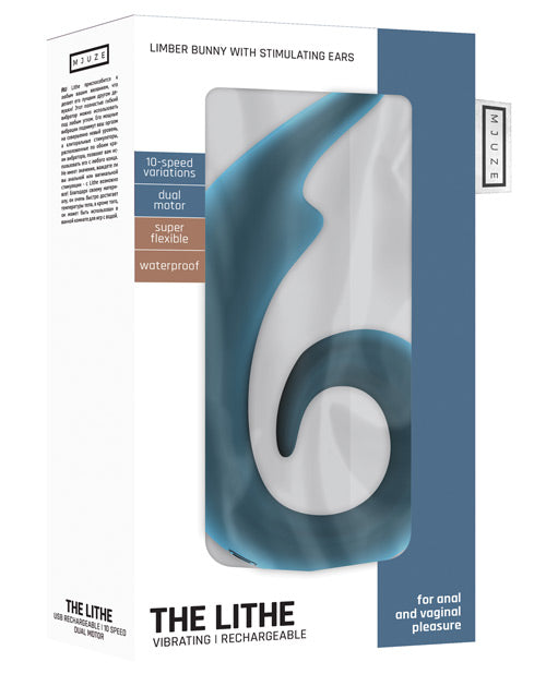 Shots Mjuze The Lithe Flexible Vibrator, Blue – 10 Speeds, Body-Safe Silicone